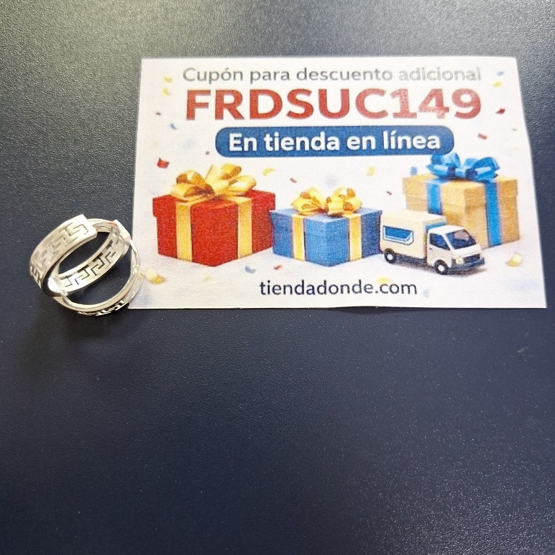 ARETES ARRACADAS GRECAS PLATA .925 4.13 GR (NUEVO)