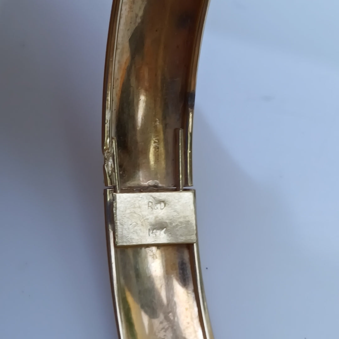PULSERA RIGIDA ORO 14 K 6.8 GRMS (SEMINUEVO)