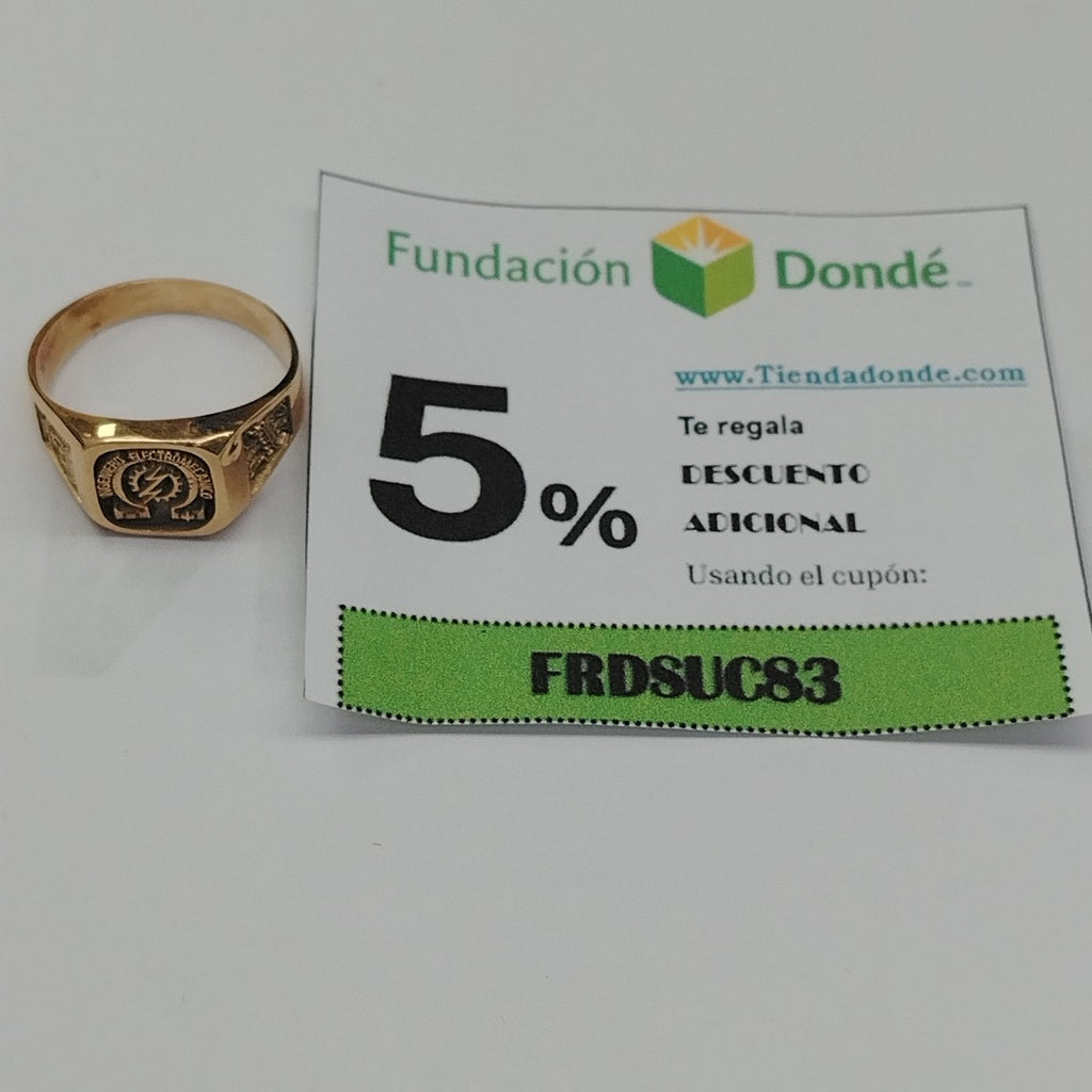 ANILLO DE GRADUACIÓN ORO 10 K 8 GRMS (SEMINUEVO)