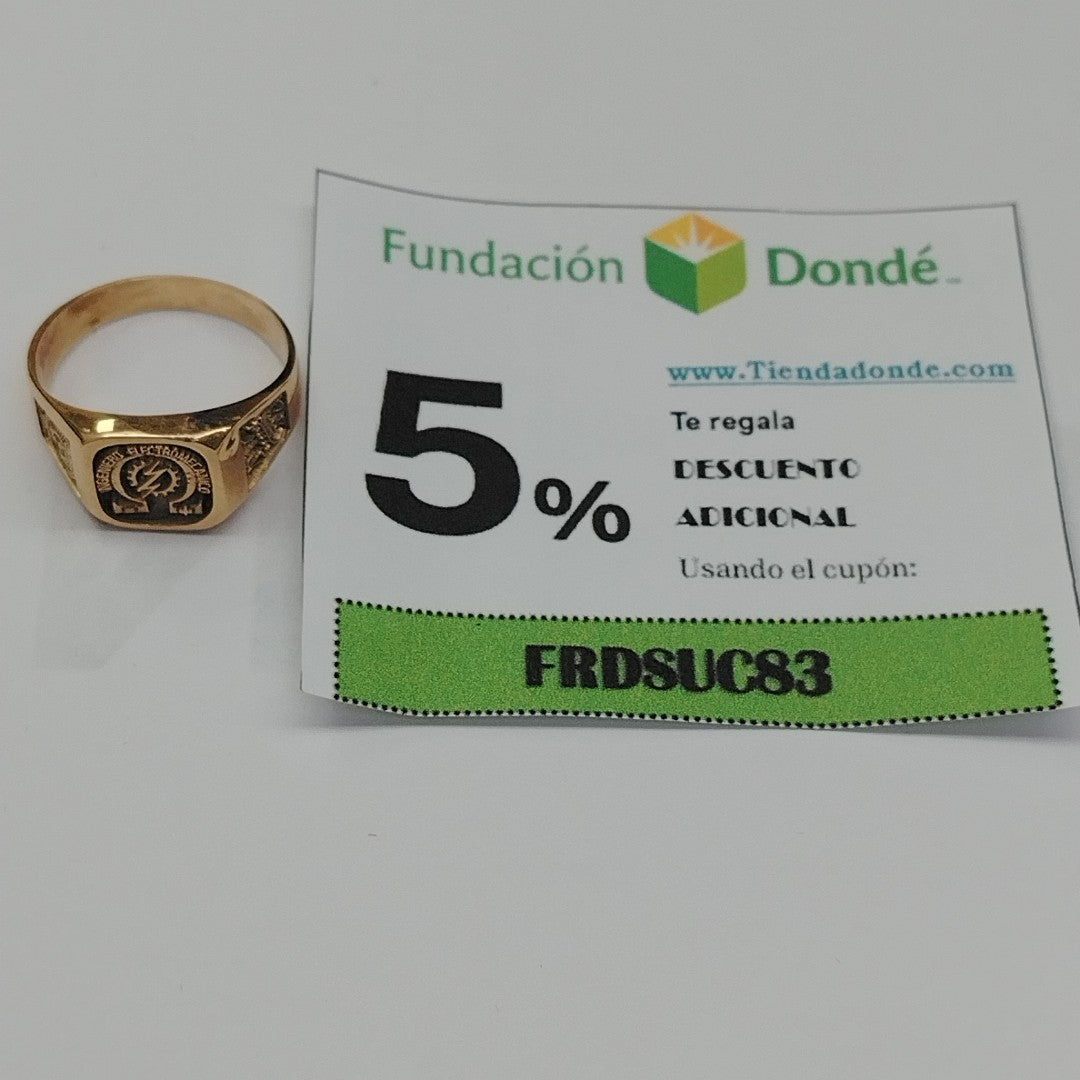 ANILLO DE GRADUACIÓN ORO 10 K 8 GRMS (SEMINUEVO)