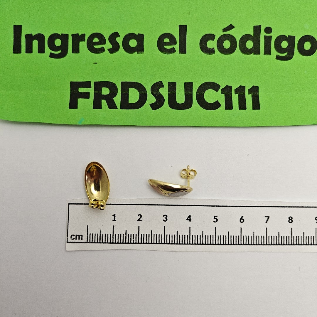 BROQUELES PAR ORO 14 K 1,70 GRMS (SEMINUEVO)