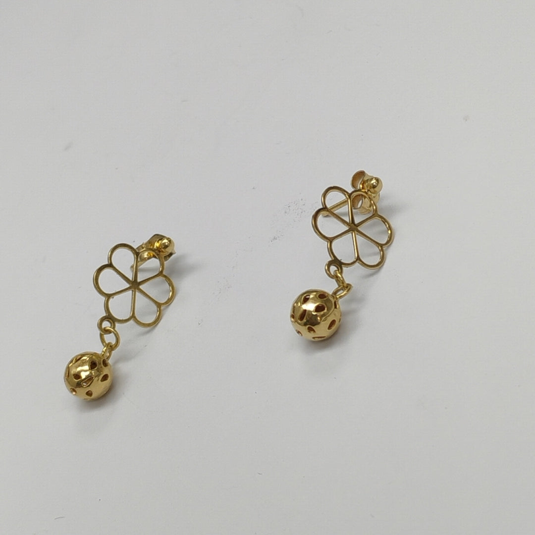 BROQUELES PAR ORO 14 K 1,90 GRMS (SEMINUEVO)