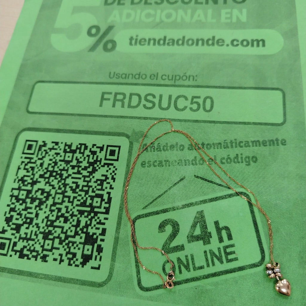 GARGANTILLA ORO, ORO COMBINADO 14 K 1.5 GRMS (SEMINUEVO)