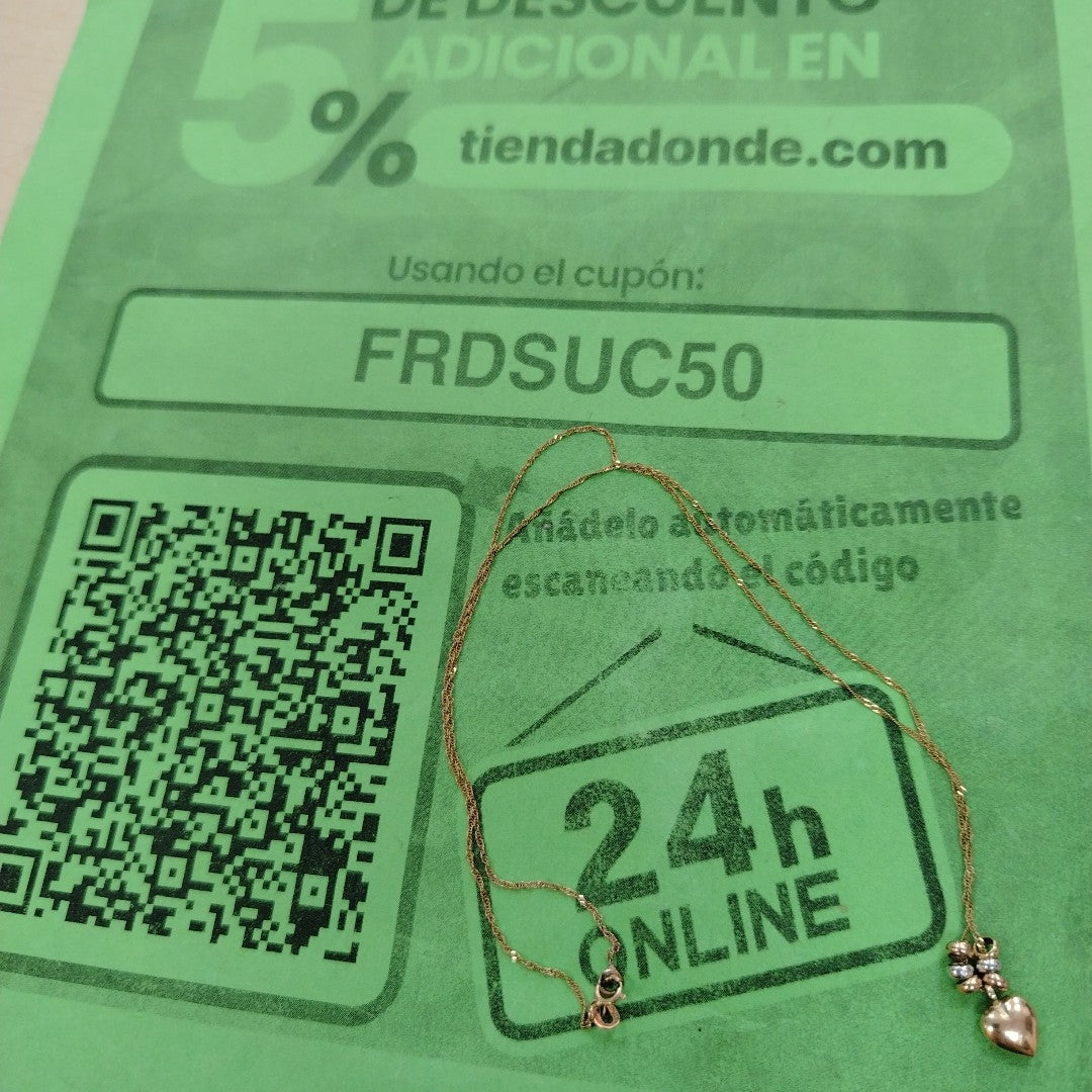 GARGANTILLA ORO, ORO COMBINADO 14 K 1.5 GRMS (SEMINUEVO)