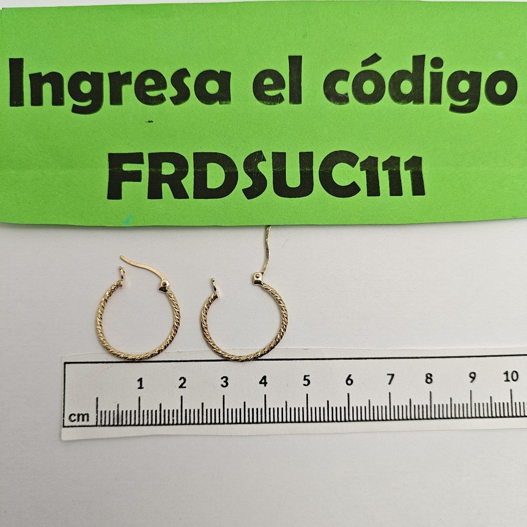 ARRACADAS PAR ORO 10 K 1.2 GRMS (SEMINUEVO)