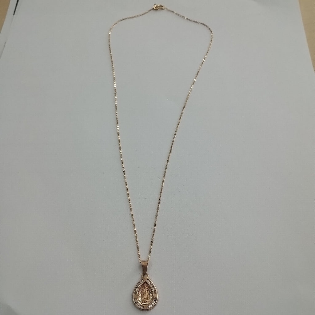 CADENA,MEDALLA RELIGIOSA ORO 14 K 1,60 GRMS (SEMINUEVO)