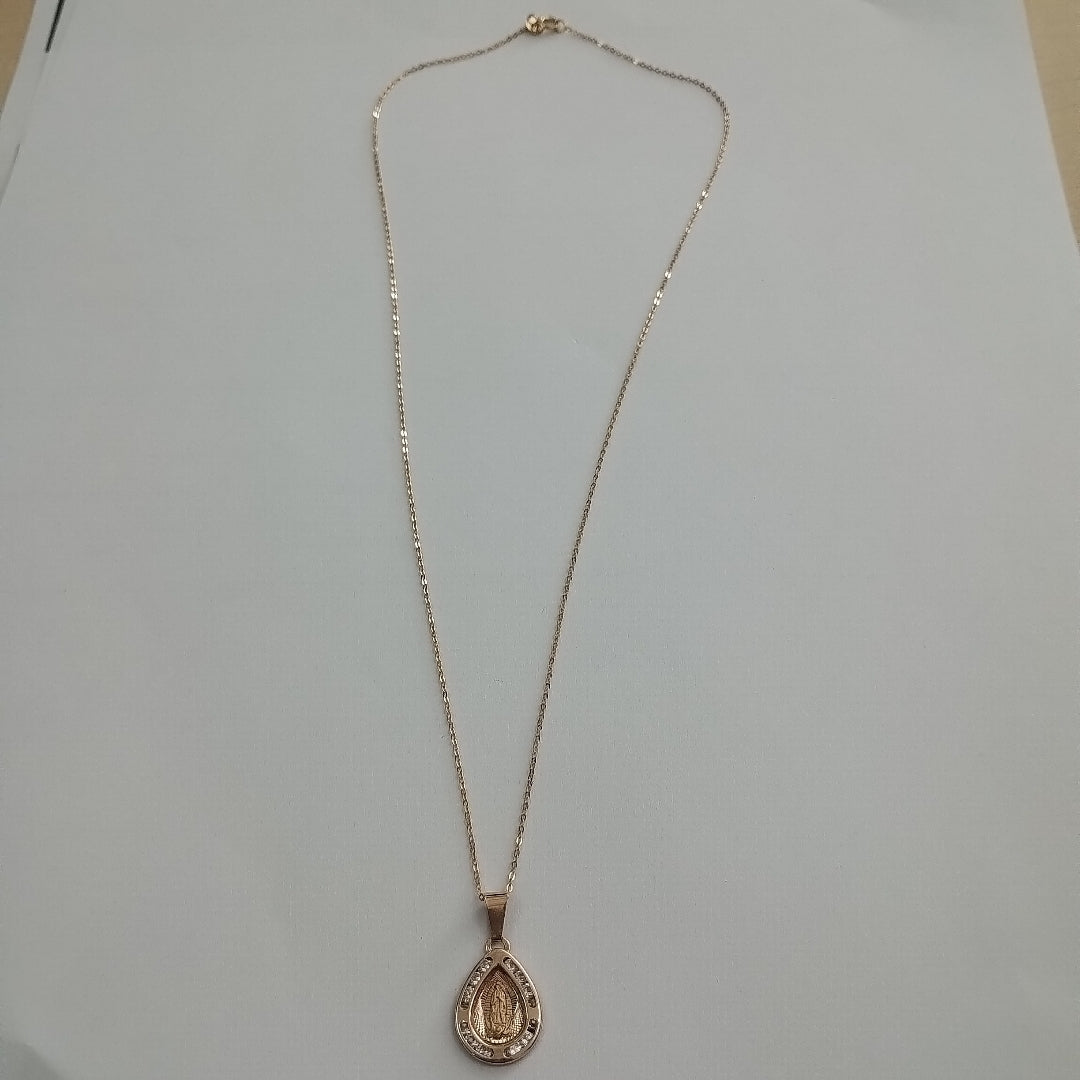 CADENA,MEDALLA RELIGIOSA ORO 14 K 1,60 GRMS (SEMINUEVO)