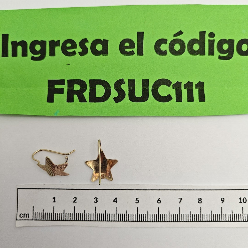 ARETES PAR ORO COMBINADO 10 K 1,60 GRMS (SEMINUEVO)