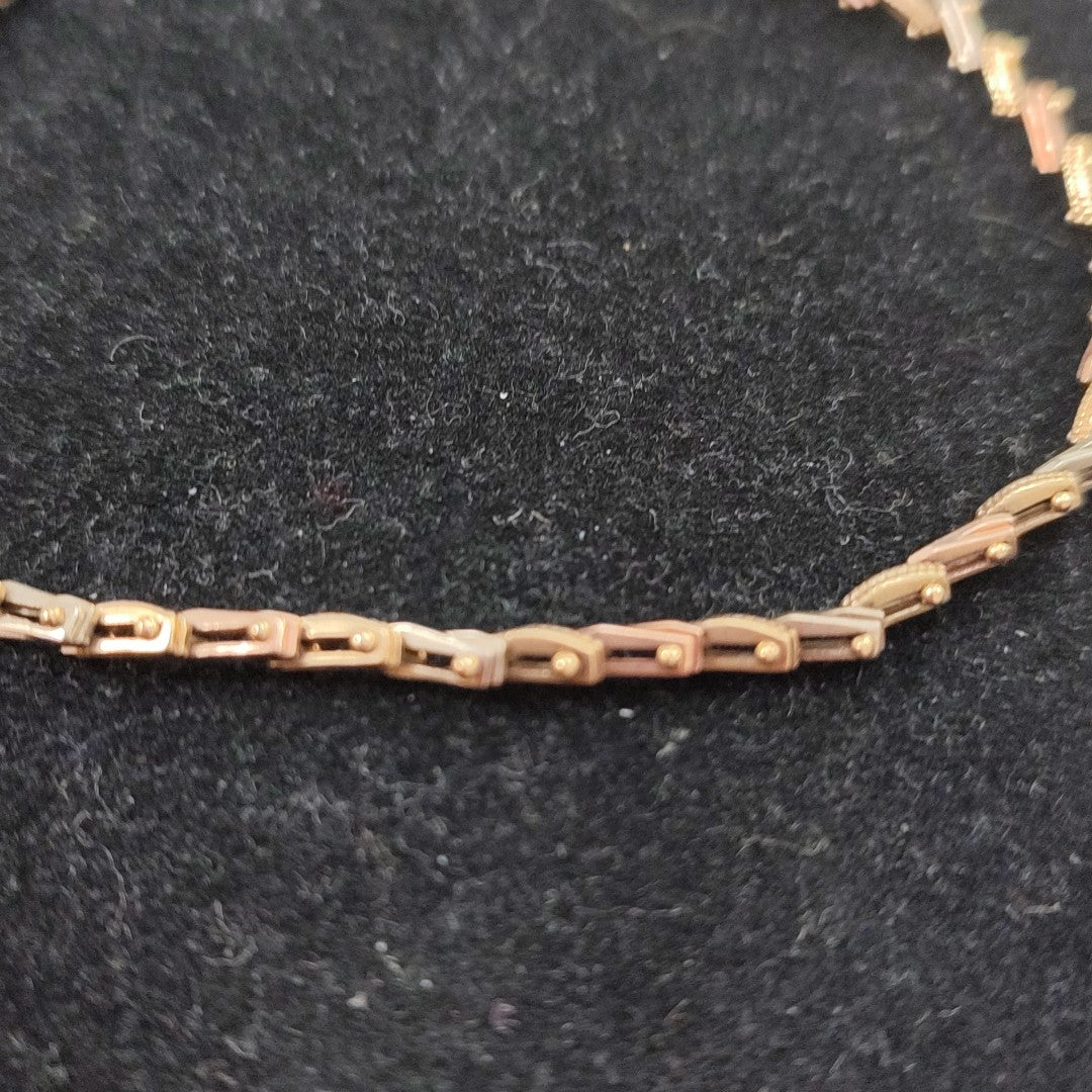 PULSERA ORO, ORO COMBINADO 14 K 6.8 GRMS (SEMINUEVO)