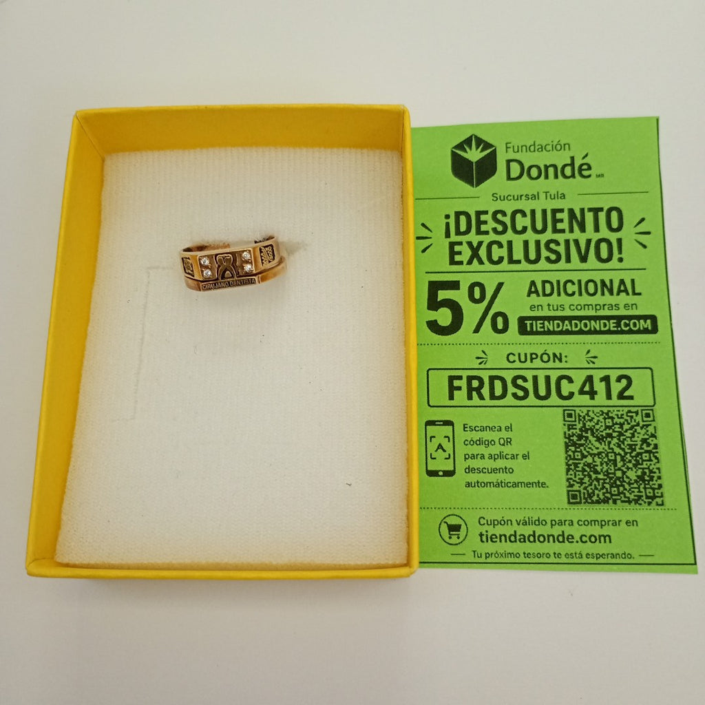 ANILLO DE GRADUACIÓN ORO 14 K 6,30 GRMS (SEMINUEVO)