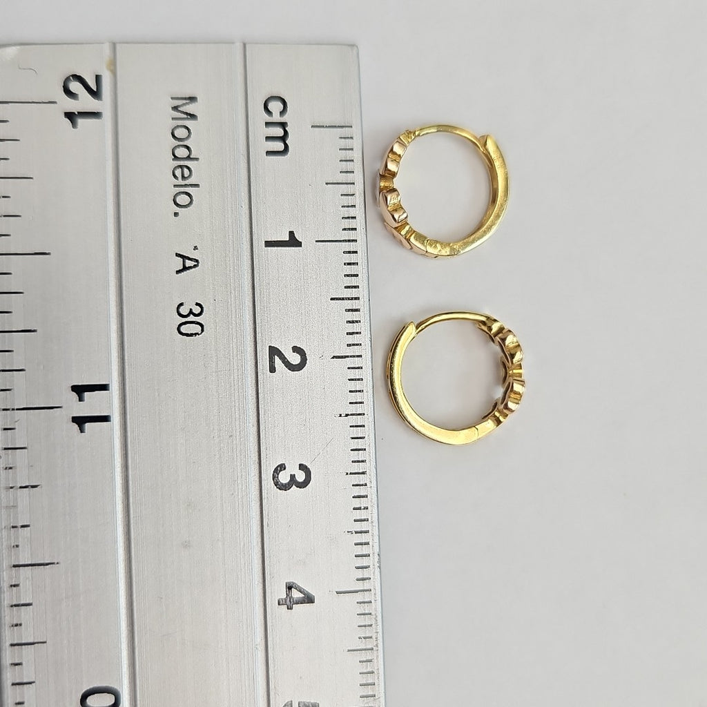 ARRACADAS PAR ORO 14 K 1.5 GRMS (SEMINUEVO)