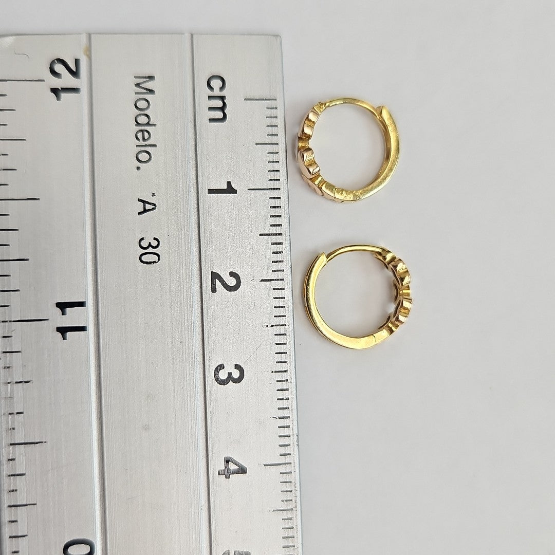ARRACADAS PAR ORO 14 K 1.5 GRMS (SEMINUEVO)