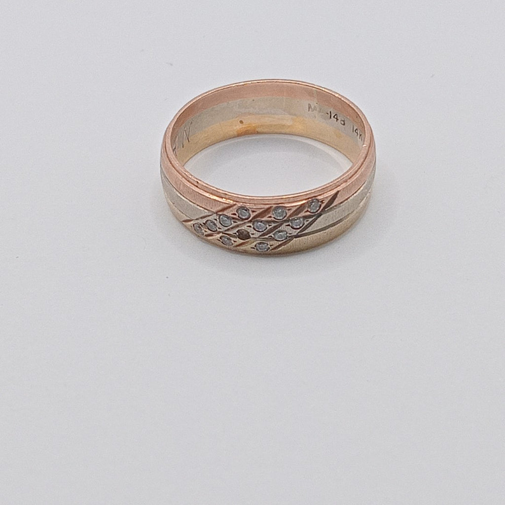 ARGOLLA ORO COMBINADO 14 K 2.6 GRMS (SEMINUEVO)