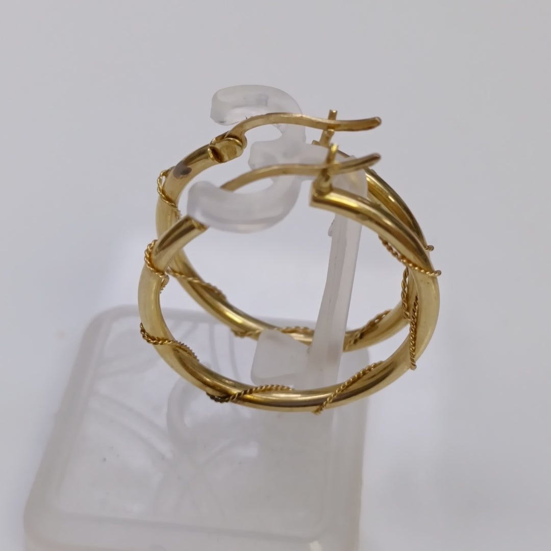 ARRACADAS PAR ORO 14 K 1.7 GRMS (SEMINUEVO)