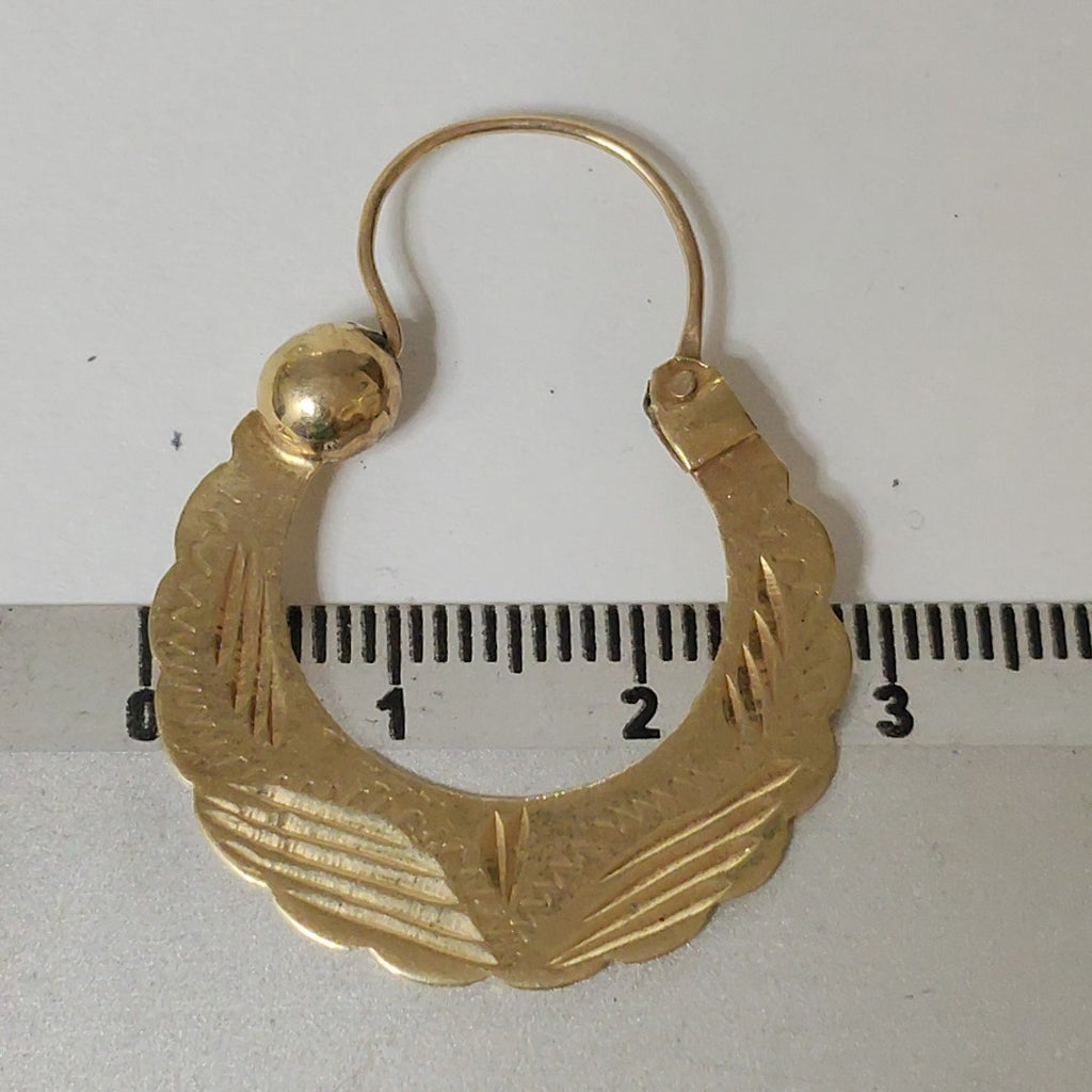 ARRACADAS PAR ORO 10 K 3.8 GRMS (SEMINUEVO)
