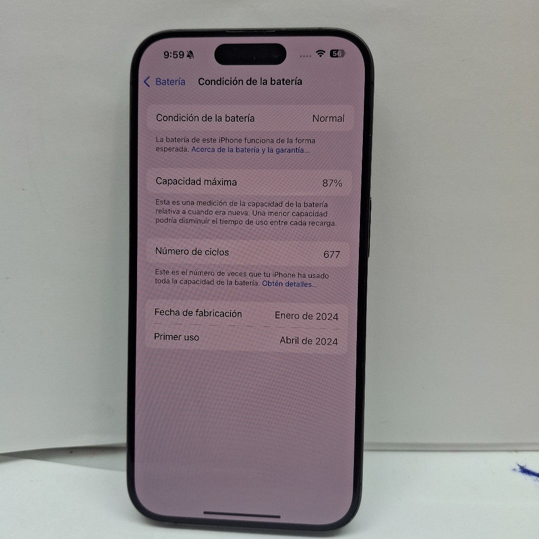 CELULAR APPLE IPHONE 15 PRO A3101 256 GB 8 GB RAM (SEMINUEVO)