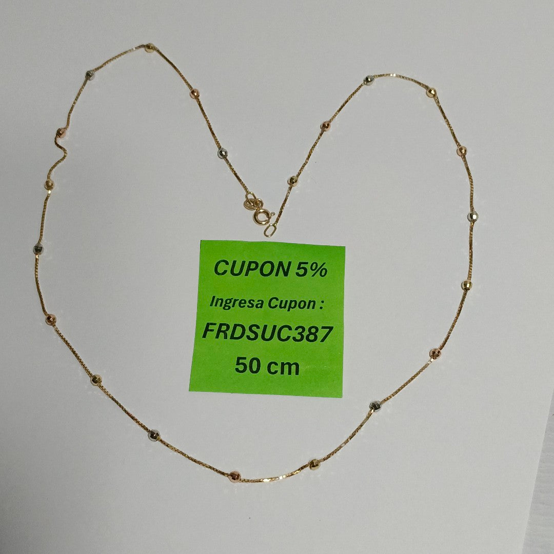 GARGANTILLA ORO, ORO COMBINADO 10 K 1 GRMS (SEMINUEVO)