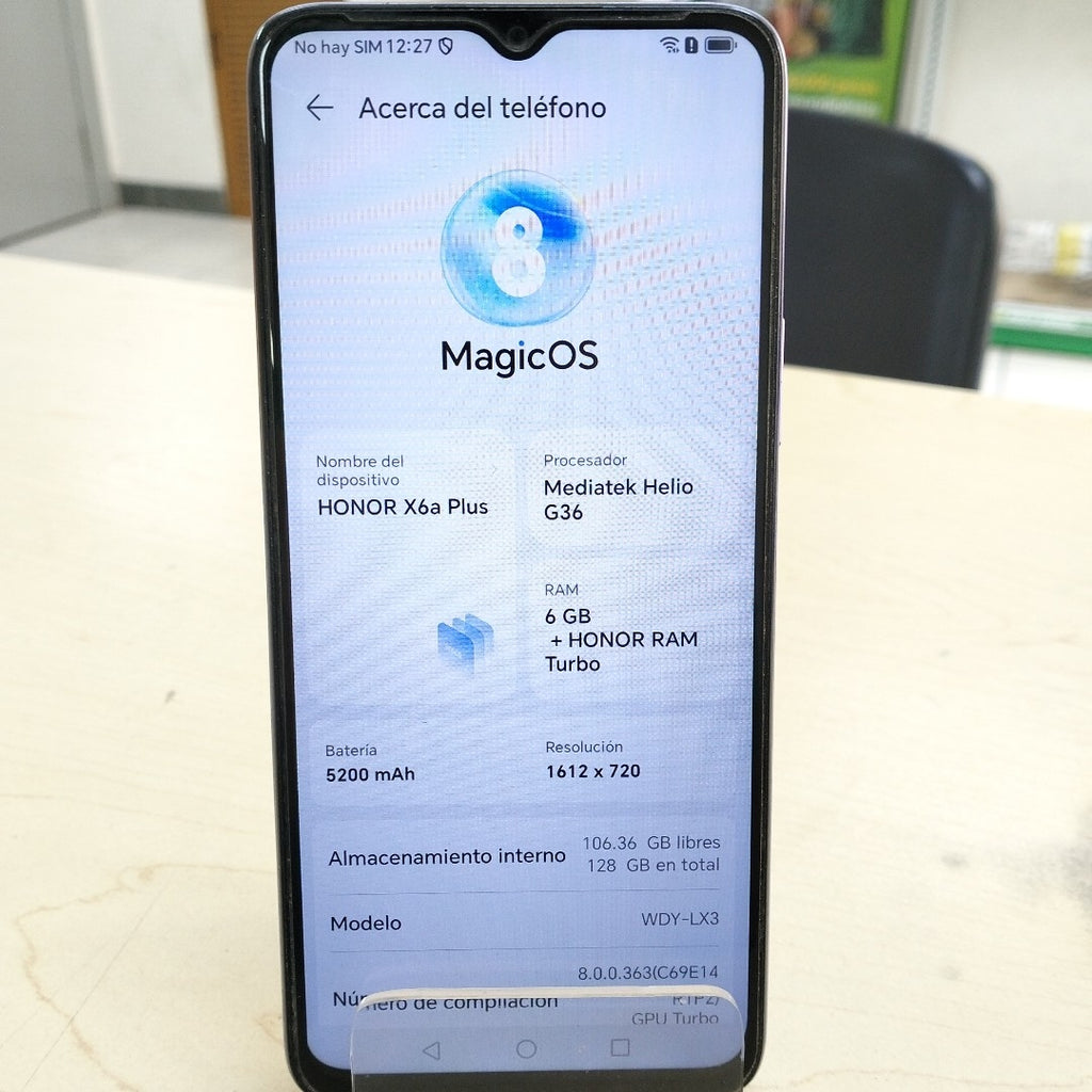 CELULAR HONOR X6A WDY-LX3 (2023) 128 GB 6 GB RAM (SEMINUEVO)
