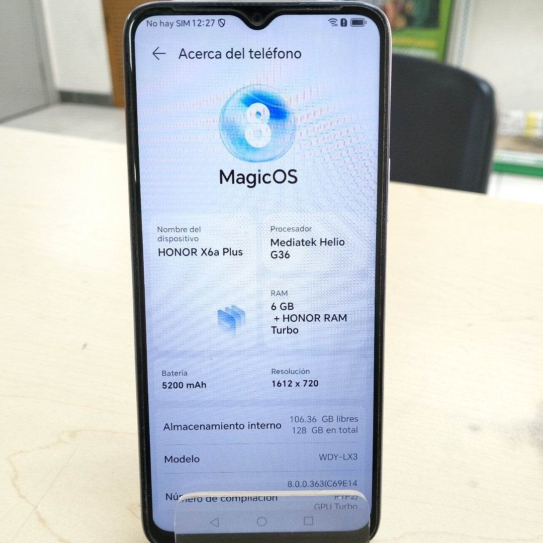 CELULAR HONOR X6A WDY-LX3 (2023) 128 GB 6 GB RAM (SEMINUEVO)