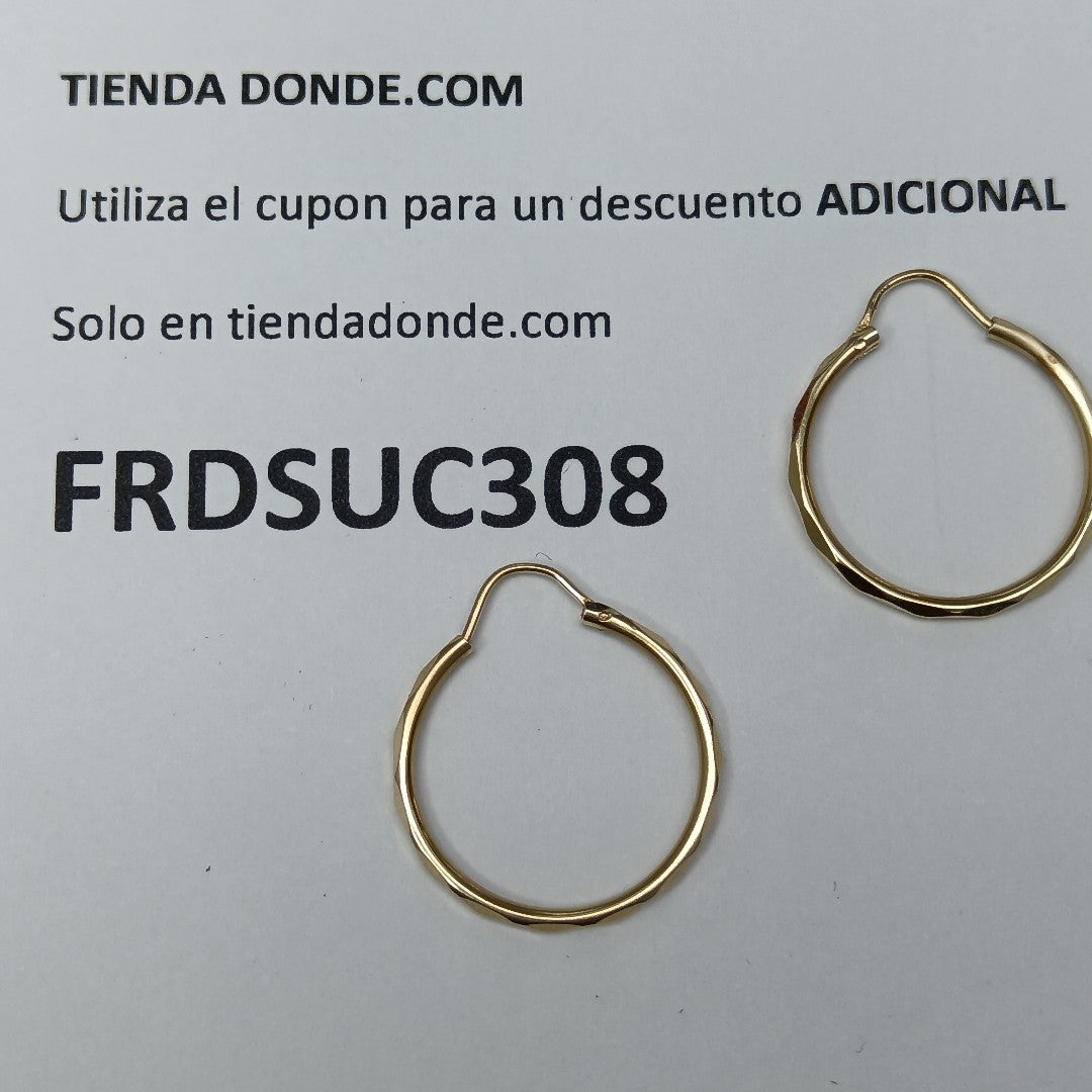 ARRACADAS PAR ORO 14 K 1.5 GRMS (SEMINUEVO)
