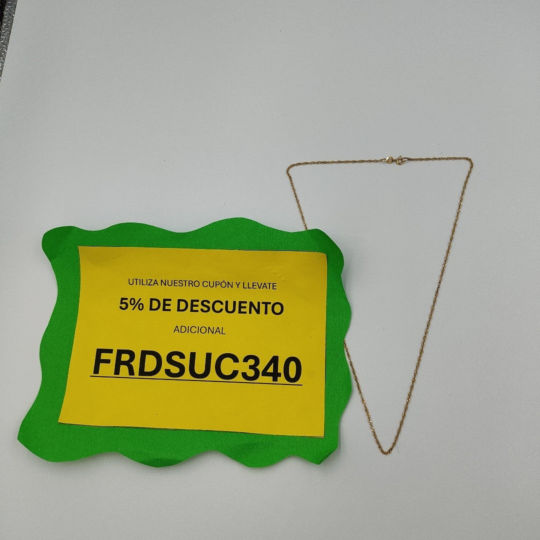 CADENA ORO 14 K 2,00 GRMS (SEMINUEVO)