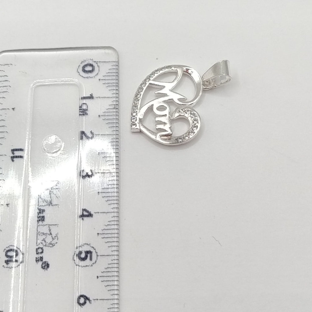 DIJE CORAZON C/CIRCONIAS PLATA .925 3.1 GR (NUEVO)