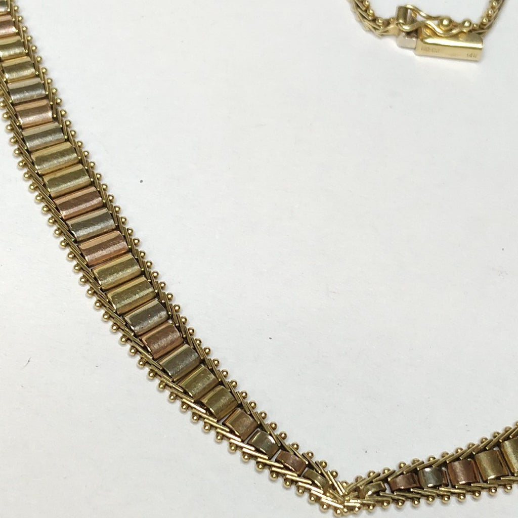 GARGANTILLA ORO COMBINADO 14 K 18,20 GRMS (SEMINUEVO)