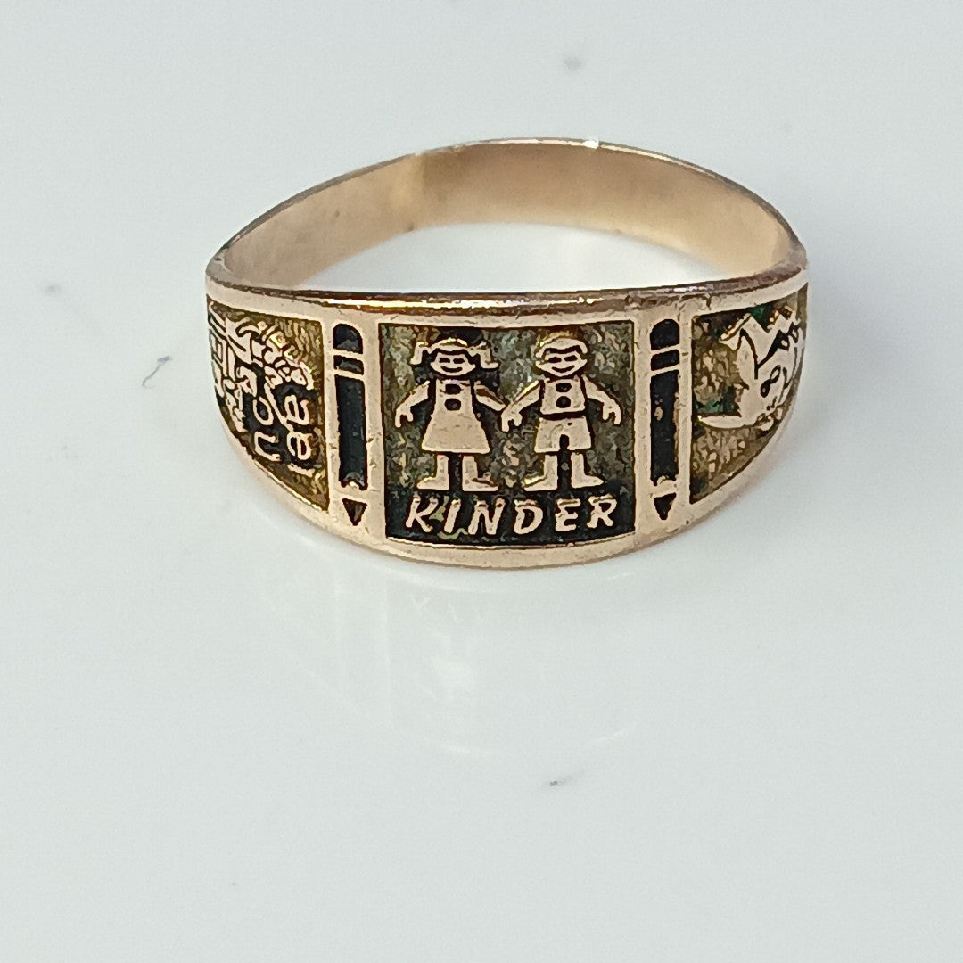 ANILLO DE GRADUACIÓN ORO 8 K 1,50 GRMS (SEMINUEVO)