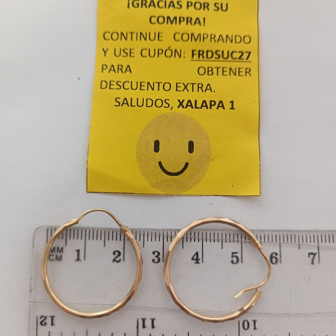 ARRACADAS PAR ORO 14 K 1.9 GRMS (SEMINUEVO)