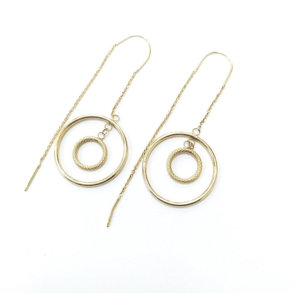 ARETES PAR ORO 14 K 2 GRMS (SEMINUEVO)