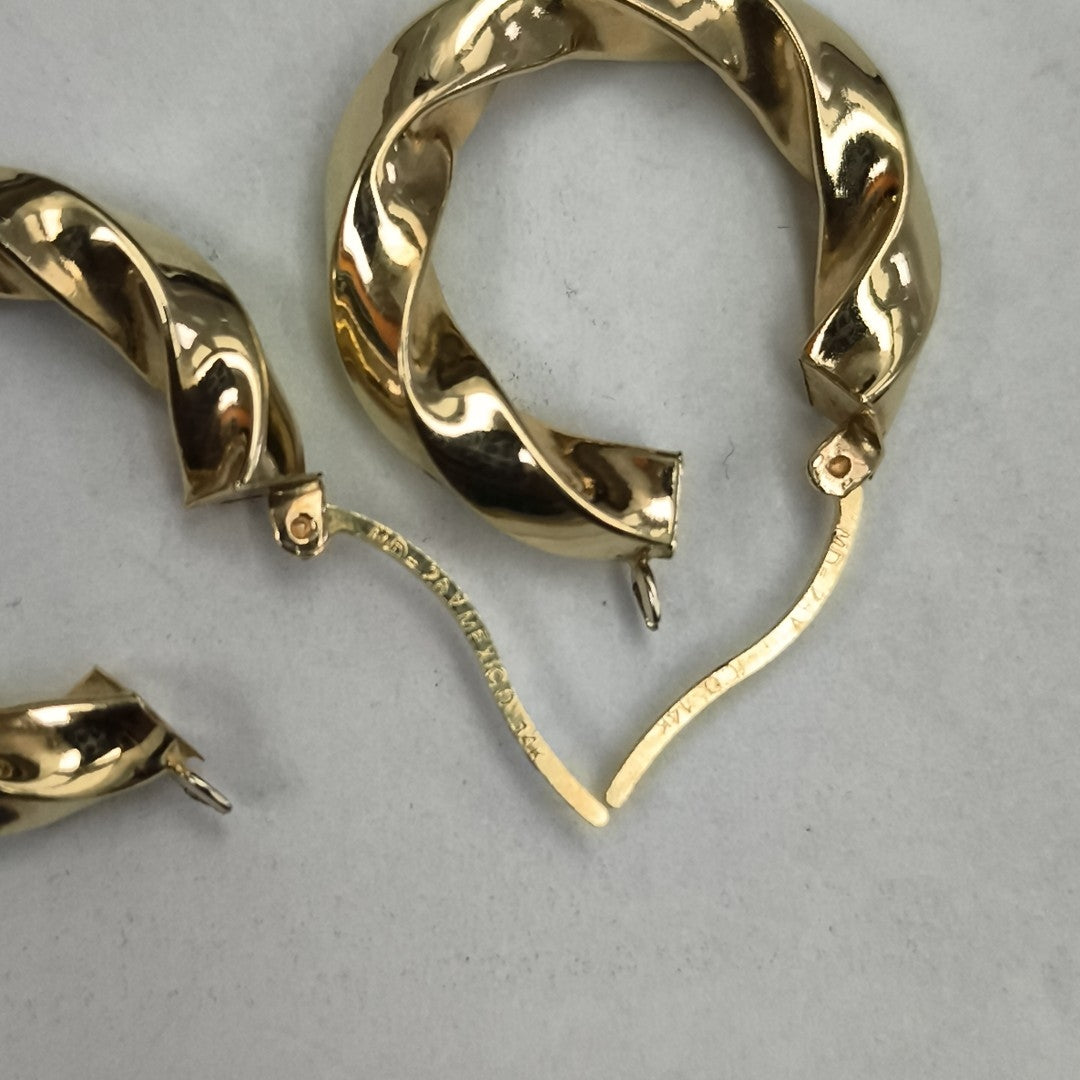 ARRACADAS PAR ORO 14 K 4.8 GRMS (SEMINUEVO)