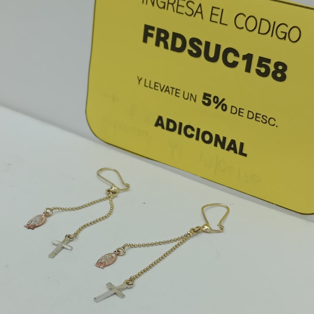 ARETES PAR ORO 14 K 1,80 GRMS (SEMINUEVO)