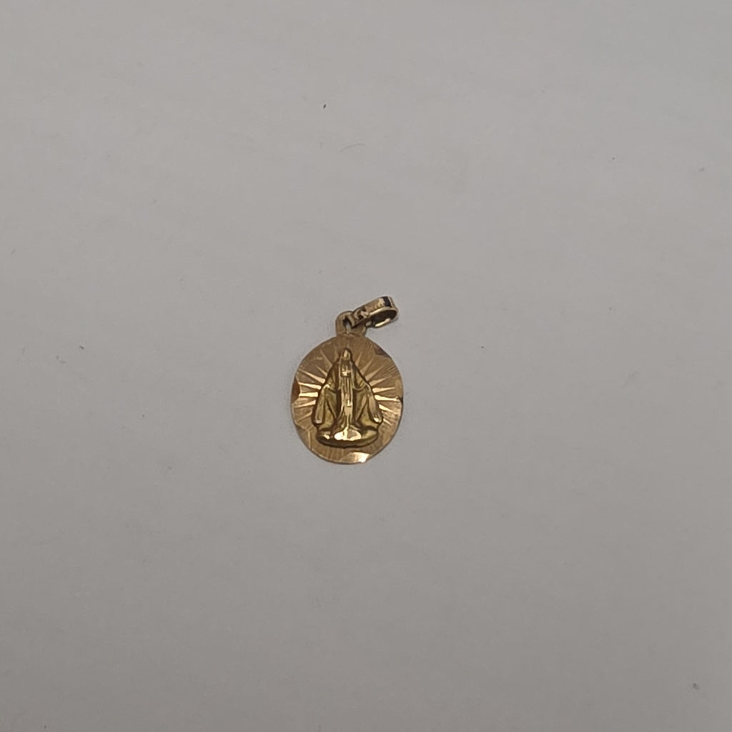 DIJE, MEDALLA RELIGIOSA ORO 14 K 0.7 GRMS (SEMINUEVO)