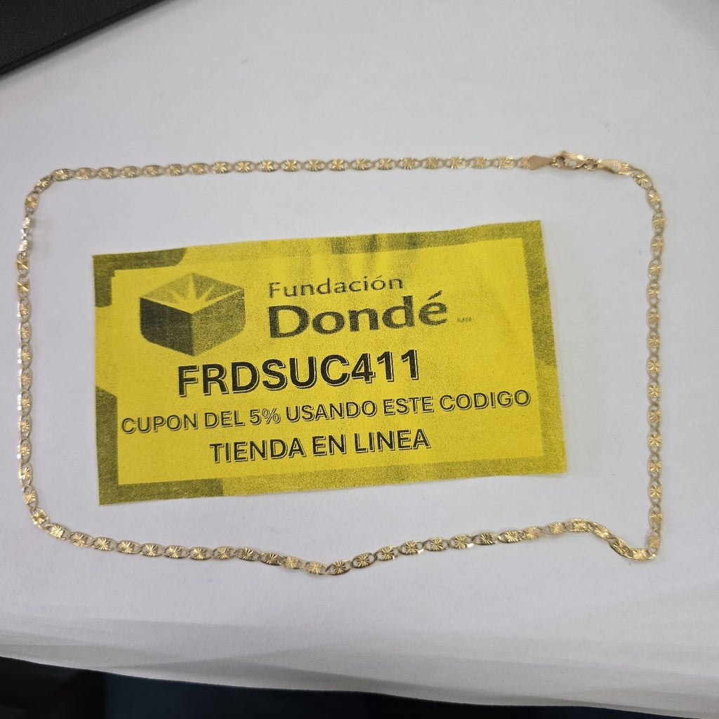 CADENAS TEJIDO GUCHI ORO 14K 55 CM 7.1 GR (NUEVO)