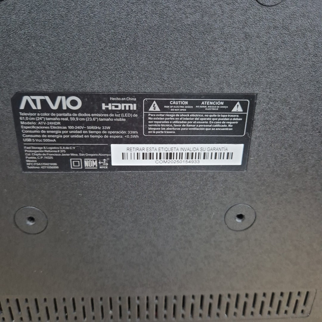 PANTALLA ATVIO ATV-24HDR (2024) 24" LED HD (SEMINUEVO)