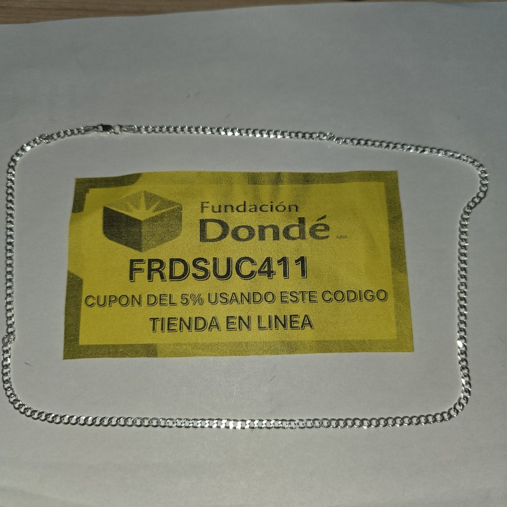 CADENA BARBADA PLATA .925 55 CM 8.52 GR (NUEVO)
