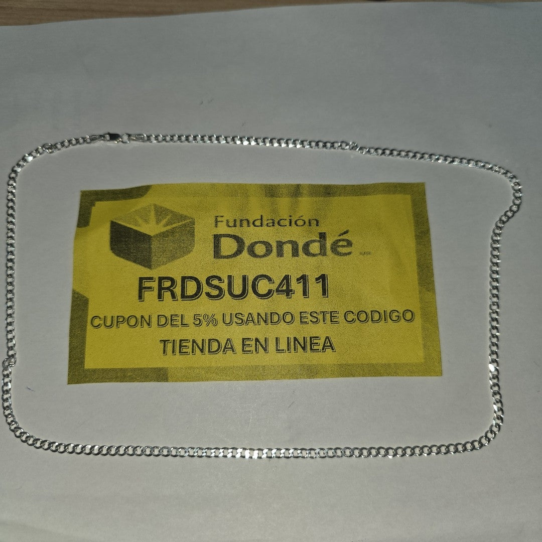 CADENA BARBADA PLATA .925 55 CM 8.52 GR (NUEVO)
