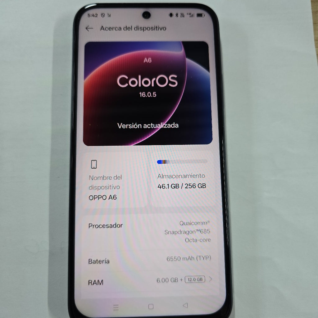 CELULAR OPPO A6 CPH2817 (2026) 256 GB 6 GB RAM (SEMINUEVO)
