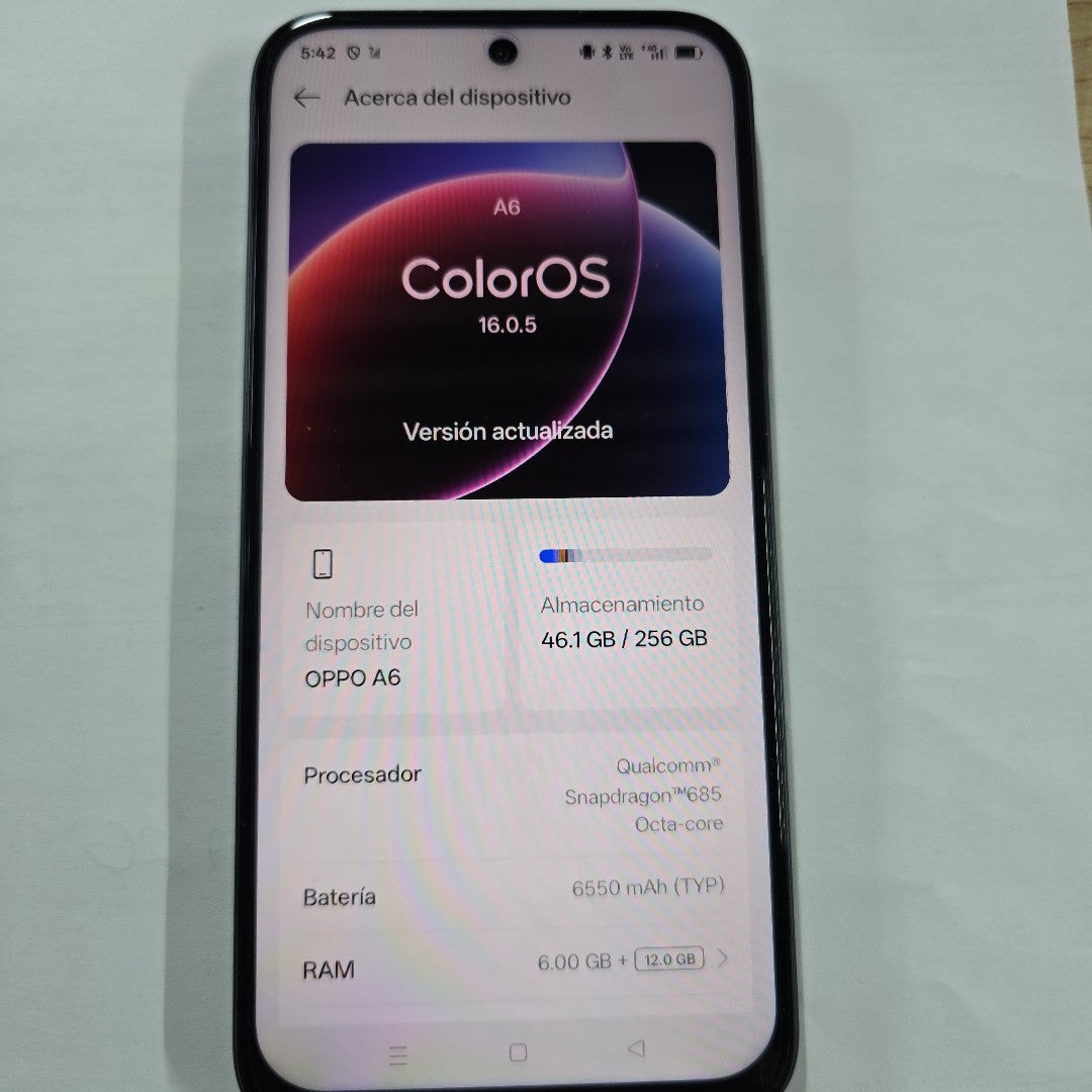 CELULAR OPPO A6 CPH2817 (2026) 256 GB 6 GB RAM (SEMINUEVO)