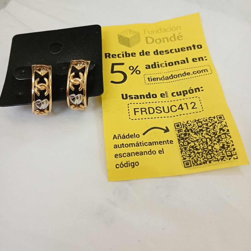 ARRACADAS PAR ORO 14 K 4.2 GRMS (SEMINUEVO)