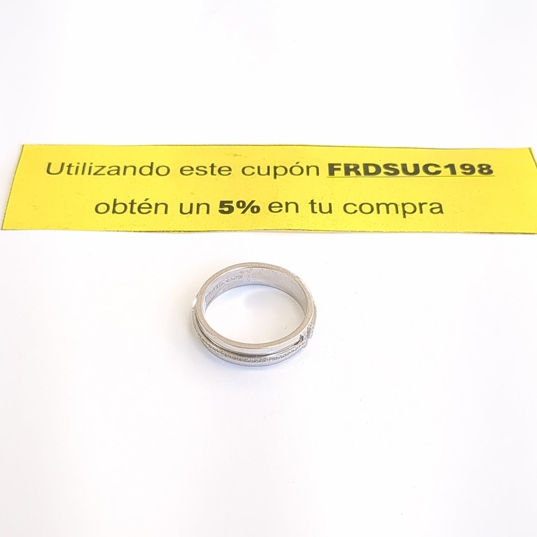 ARGOLLA ORO BLANCO 18 K 10.1 GRMS (SEMINUEVO)