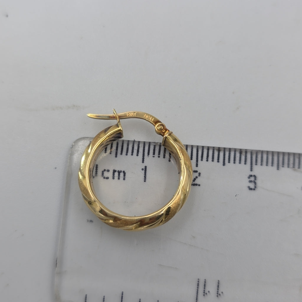 ARRACADAS PAR ORO 14 K 2.2 GRMS (SEMINUEVO)