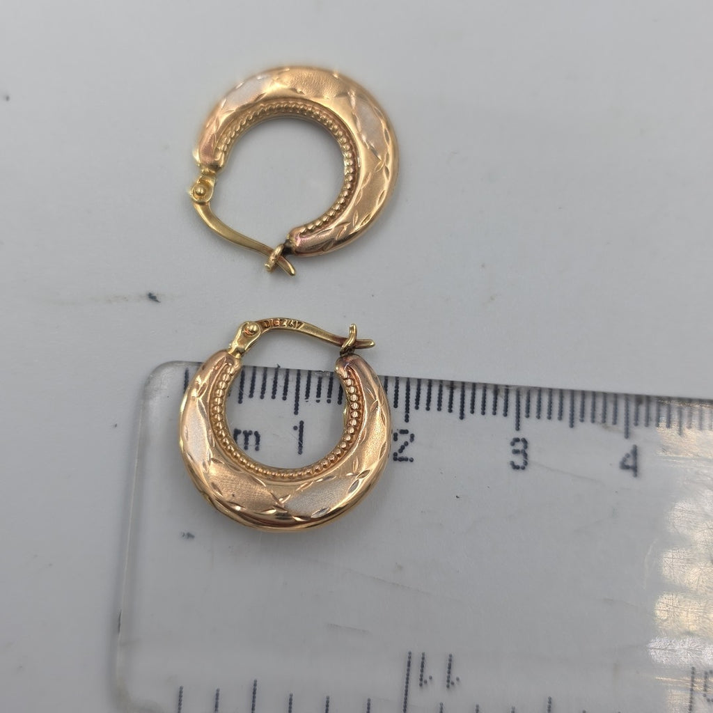 ARRACADAS PAR ORO, ORO COMBINADO 10 K 1.6 GRMS (SEMINUEVO)