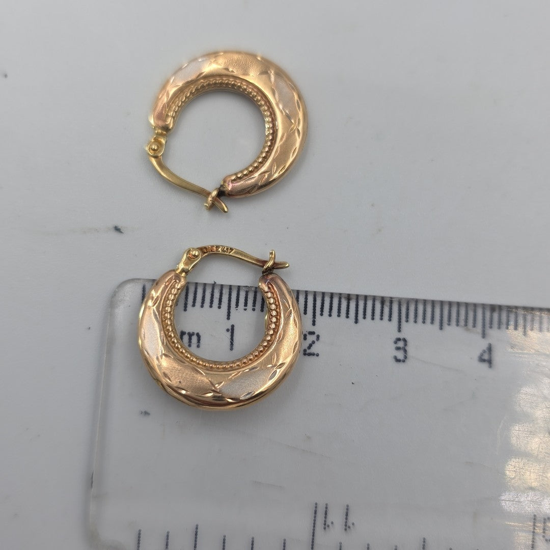 ARRACADAS PAR ORO, ORO COMBINADO 10 K 1.6 GRMS (SEMINUEVO)