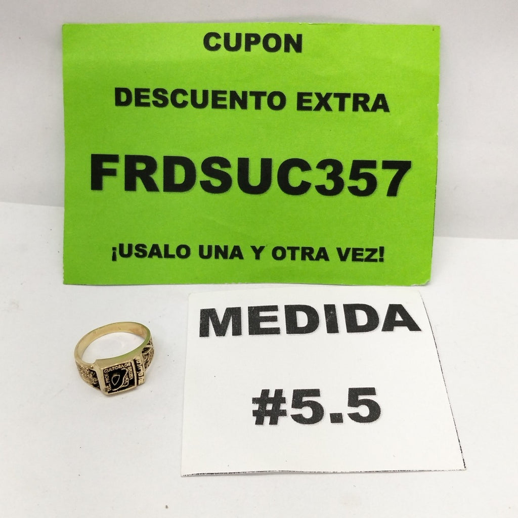 ANILLO DE GRADUACIÓN ORO 14 K 4,70 GRMS (SEMINUEVO)