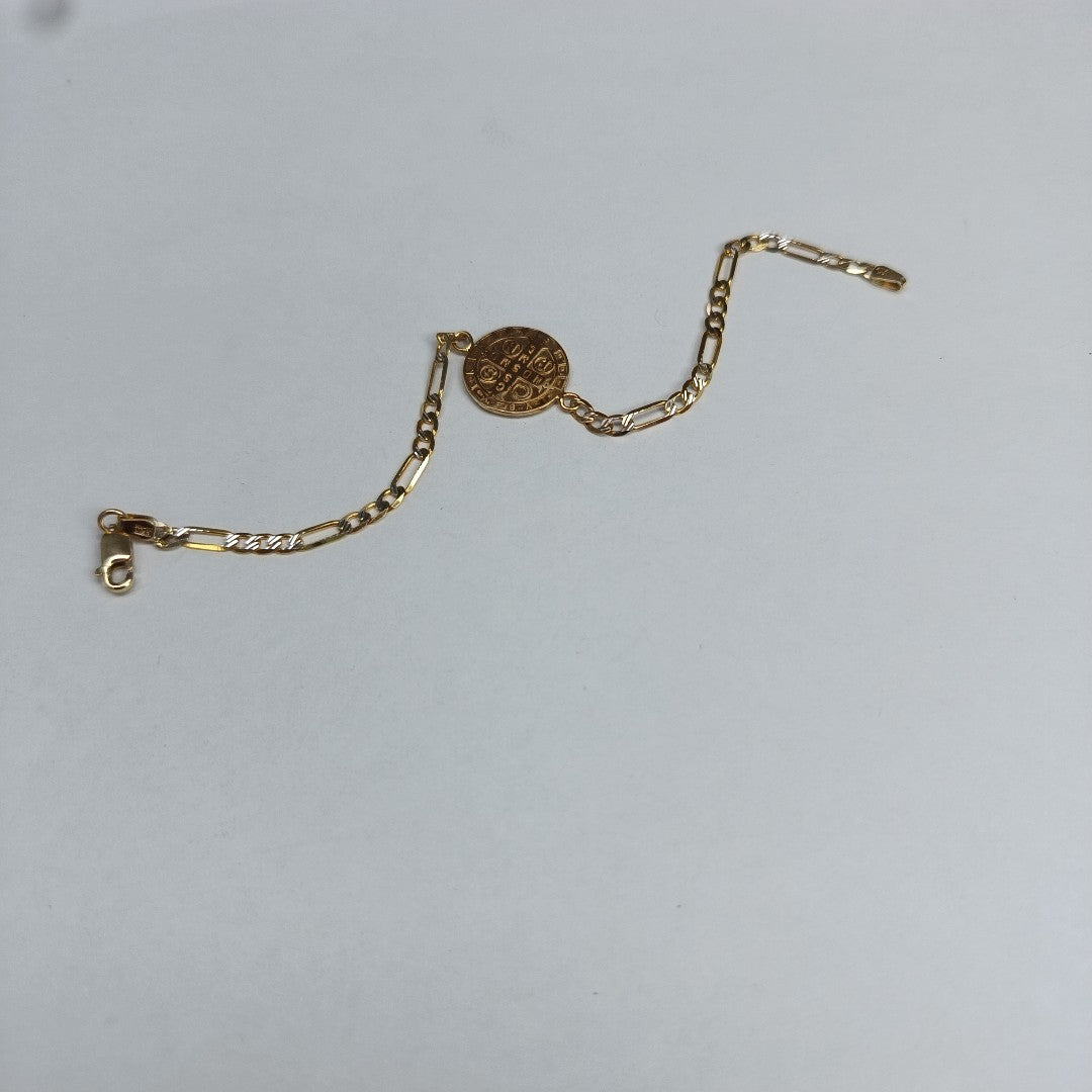 CADENA, MEDALLA RELIGIOSA ORO 14 K 4.2 GRMS (SEMINUEVO)