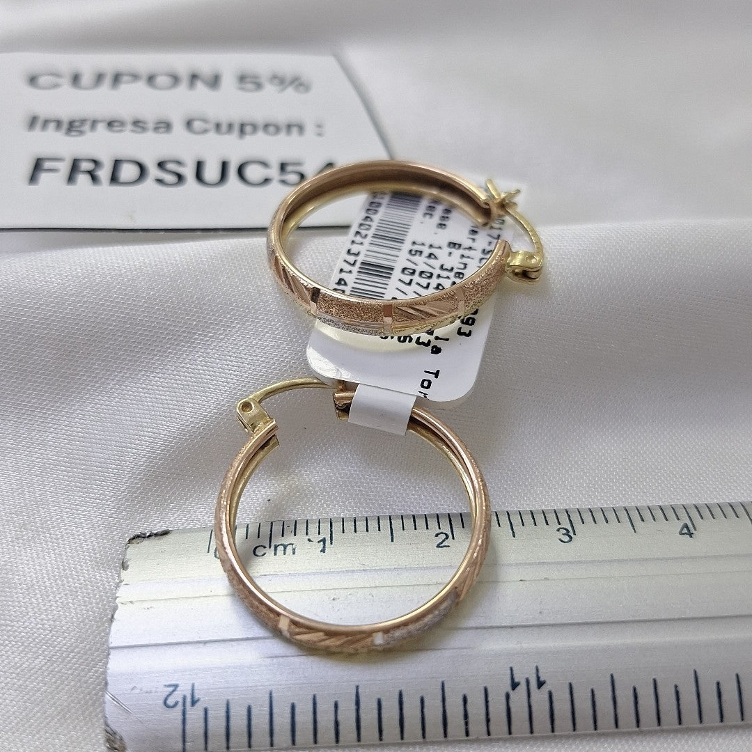 ARRACADAS PAR ORO 14 K 3.1 GRMS (SEMINUEVO)