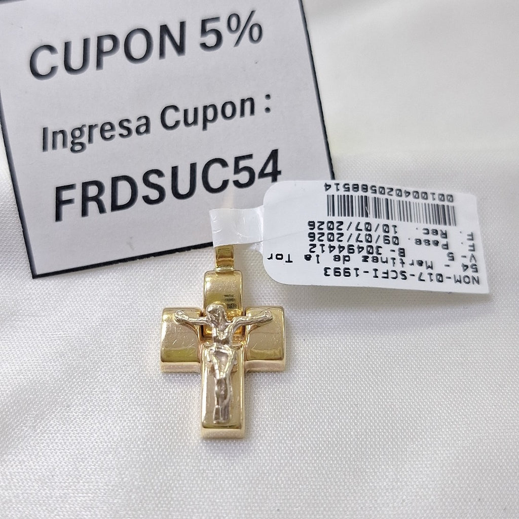 CRUCIFIJO ORO 14 K 3.6 GRMS (SEMINUEVO)