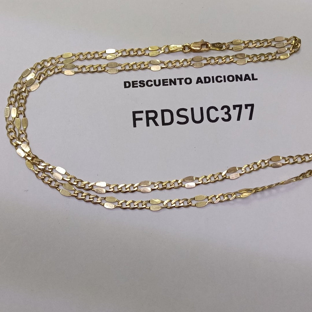 CADENAS TEJIDO ESPECIAL ORO 10K 55 CM 7.1 GR (NUEVO)