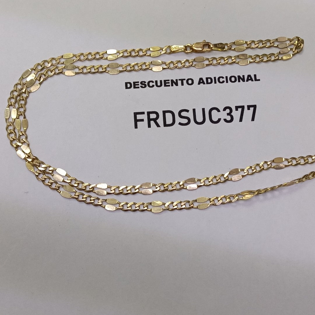 CADENAS TEJIDO ESPECIAL ORO 10K 55 CM 7.1 GR (NUEVO)